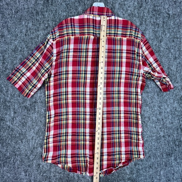 J.L. Powell Shirt Mens L Plaid Short Sleeve Casual Heritage Rustic Classic - Picture 7 of 8